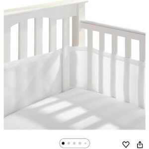 BreathableBaby Breathable Mesh Liner for Full-Size Crib, White